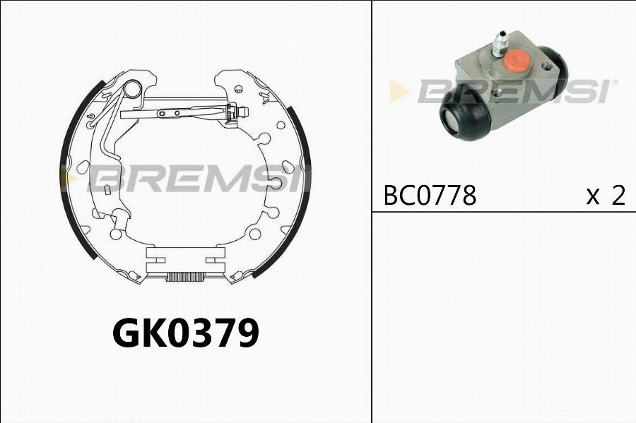 Bremsi GK0379 - Brake Shoe Set autospares.lv
