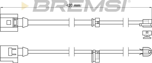 Bremsi WI0614 - Warning Contact, brake pad wear autospares.lv