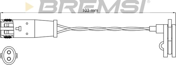 Bremsi WI0631 - Warning Contact, brake pad wear autospares.lv