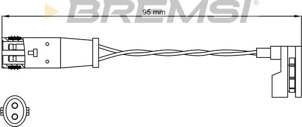 Bremsi WI0627 - Warning Contact, brake pad wear autospares.lv