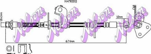 Brovex-Nelson H4900Q - Brake Hose autospares.lv