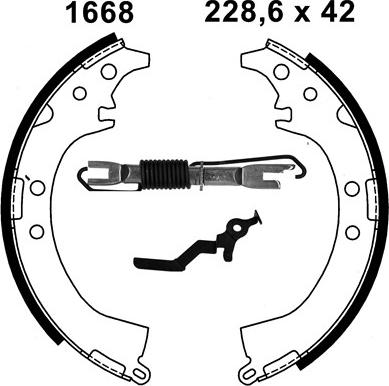 BSF 06473X - Brake Shoe Set autospares.lv