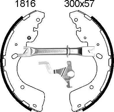 BSF 06618X - Brake Shoe Set autospares.lv