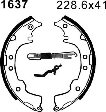 BSF 06610X - Brake Shoe Set autospares.lv