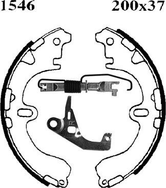 BSF 06366X - Brake Shoe Set autospares.lv