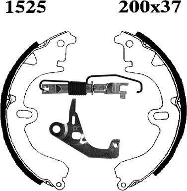 BSF 06367X - Brake Shoe Set autospares.lv