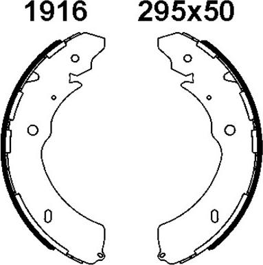 BSF 01916 - Brake Shoe Set autospares.lv