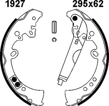 BSF 01927 - Brake Shoe Set autospares.lv