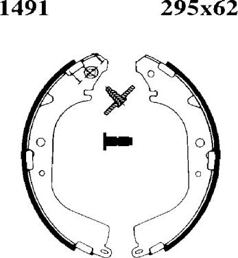 BSF 01491 - Brake Shoe Set autospares.lv