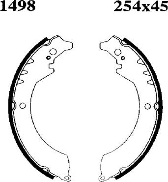 BSF 01498 - Brake Shoe Set autospares.lv