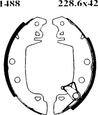 BSF 01488 - Brake Shoe Set autospares.lv