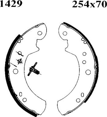 BSF 01429 - Brake Shoe Set autospares.lv