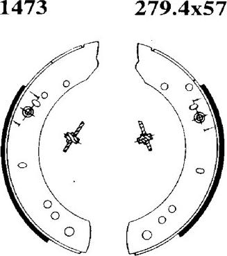 BSF 01473 - Brake Shoe Set autospares.lv