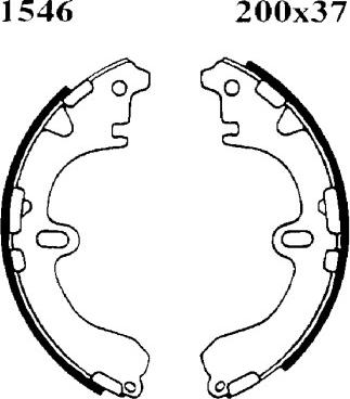 BSF 01546 - Brake Shoe Set autospares.lv