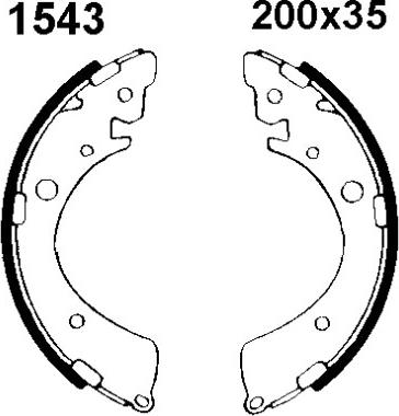 BSF 01543 - Brake Shoe Set autospares.lv