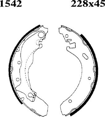 BSF 06262 - Brake Shoe Set autospares.lv