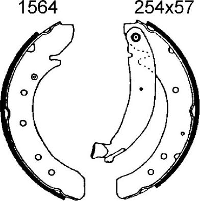 BSF 06289 - Brake Shoe Set autospares.lv