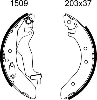 BSF 06411 - Brake Shoe Set autospares.lv