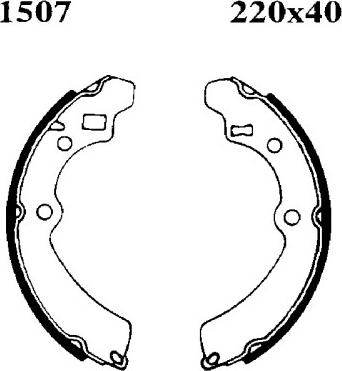 BSF 01507 - Brake Shoe Set autospares.lv