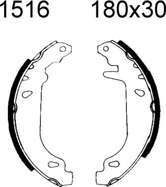 BSF 01516 - Brake Shoe Set autospares.lv