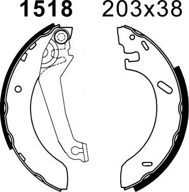 BSF 01518 - Brake Shoe Set autospares.lv