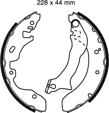 BSF 06311 - Brake Shoe Set autospares.lv