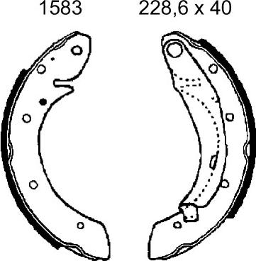 BSF 01583 - Brake Shoe Set autospares.lv