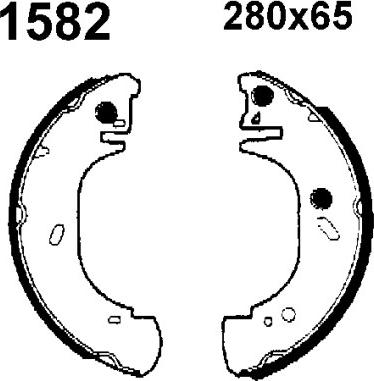 BSF 01582 - Brake Shoe Set autospares.lv