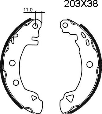 BSF 06303 - Brake Shoe Set autospares.lv