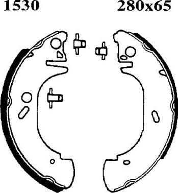 BSF 01530 - Brake Shoe Set autospares.lv