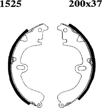 BSF 01525 - Brake Shoe Set autospares.lv