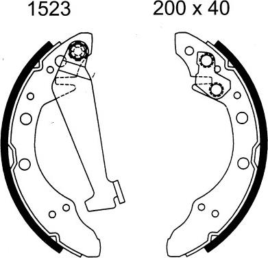 BSF 01523 - Brake Shoe Set autospares.lv