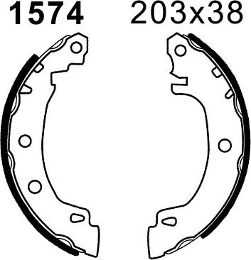 BSF 06317 - Brake Shoe Set autospares.lv