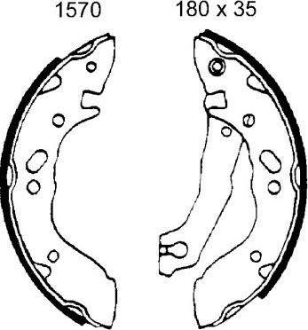 BSF 06329 - Brake Shoe Set autospares.lv