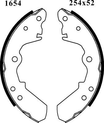 BSF 01654 - Brake Shoe Set autospares.lv