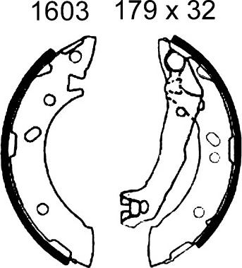 BSF 01603 - Brake Shoe Set autospares.lv