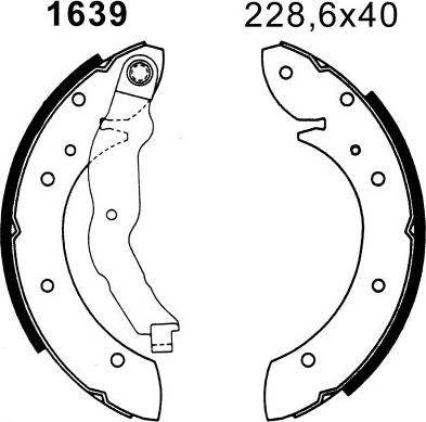 BSF 01639 - Brake Shoe Set autospares.lv