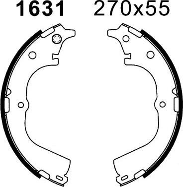 BSF 01631 - Brake Shoe Set autospares.lv