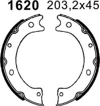 BSF 01620 - Brake Shoe Set, parking brake autospares.lv