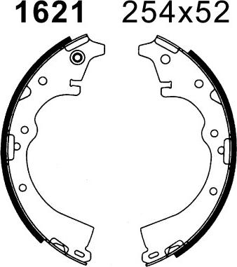 BSF 01621 - Brake Shoe Set autospares.lv