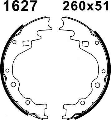 BSF 01627 - Brake Shoe Set autospares.lv