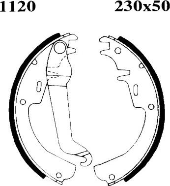 BSF 01120 - Brake Shoe Set autospares.lv