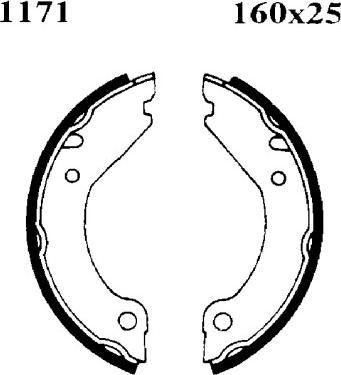 BSF 01171 - Brake Shoe Set, parking brake autospares.lv