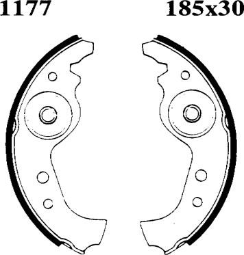 BSF 01177 - Brake Shoe Set autospares.lv