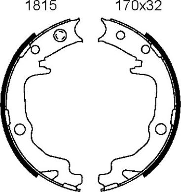 BSF 01815 - Brake Shoe Set, parking brake autospares.lv