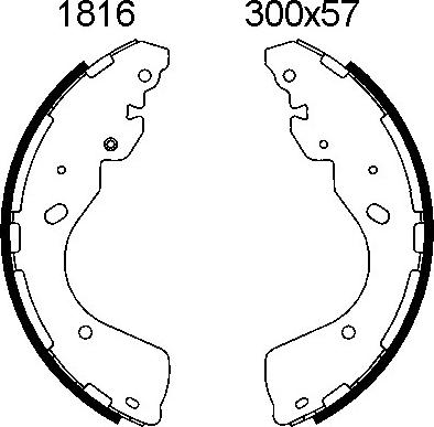 BSF 01816 - Brake Shoe Set autospares.lv