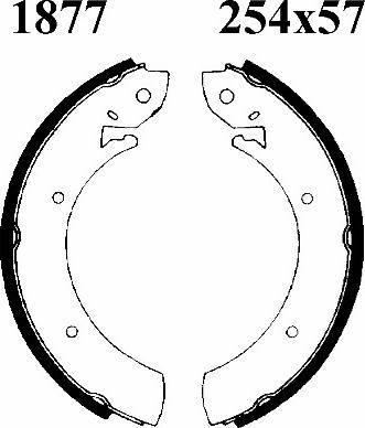 BSF 06613 - Brake Shoe Set autospares.lv