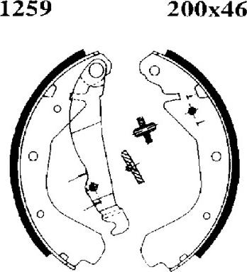 BSF 07156 - Brake Shoe Set autospares.lv