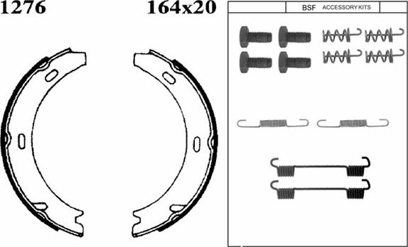 BSF 01276K - Brake Shoe Set, parking brake autospares.lv