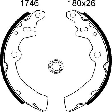 BSF 01746 - Brake Shoe Set autospares.lv